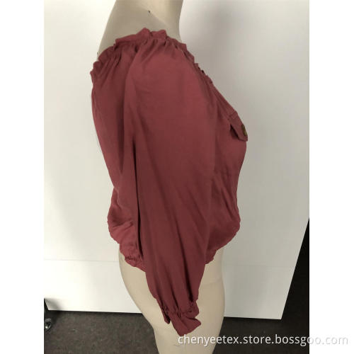 Long sleeves shirt with loose shoulders